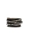 Werkstatt:münchen Craved Text Detail Ring In Black