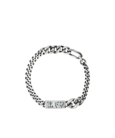WERKSTATT:MÜNCHEN ENGRAVED-TAG CHAIN BRACELET