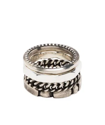 Werkstatt:münchen Multi-layer Stacked Rings In White