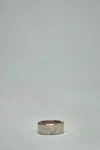 Werkstatt:münchen Ring Rough Hammered Silver In Metallic