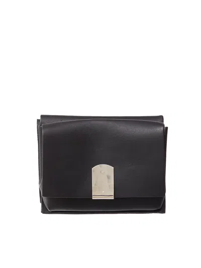 Werkstatt:münchen Silver-detailed Mini Leather Wallet 110mm X 85mm In Black