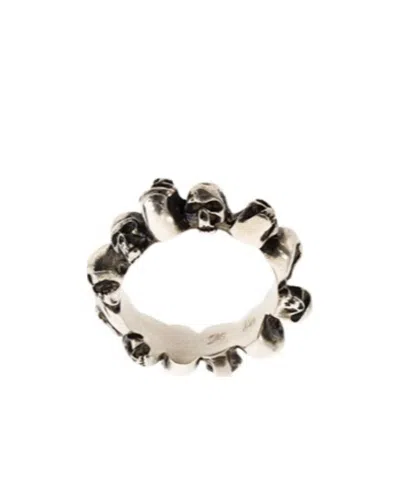 Werkstatt:münchen Skull Band Ring In Multicolor
