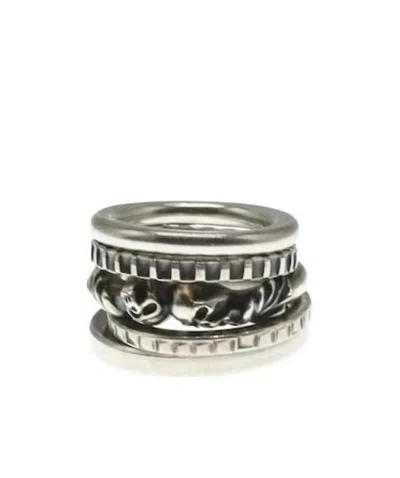 Werkstatt:münchen Stacked Rings In Multicolor