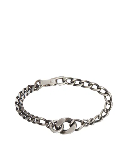 Werkstatt:münchen Stylish Silver Chain Bracelet For Men By Werkstatt:munchen In Gray