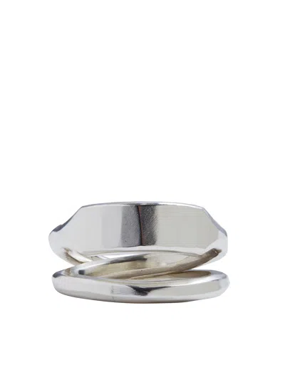 Werkstatt:münchen Stylish Silver Ring For Men | Handmade By Werkstatt:munchen In Gray