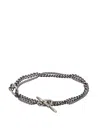 Werkstatt:münchen Werkstatt:munchen Bracciale Doppia Catena In Argento