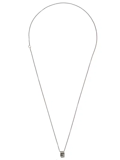Werkstatt:münchen Werkstatt:munchen Silver Necklace With Pendant In Gray