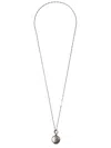 Werkstatt:münchen Stylish Silver Necklace With Pendant For Men