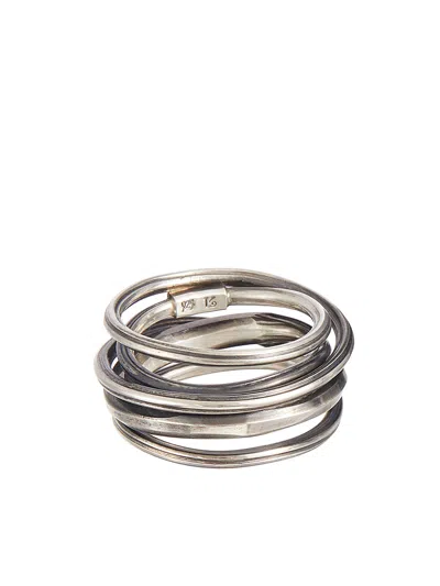 Werkstatt:münchen Werkstatt:munchen Wound Track Ring In Metallic