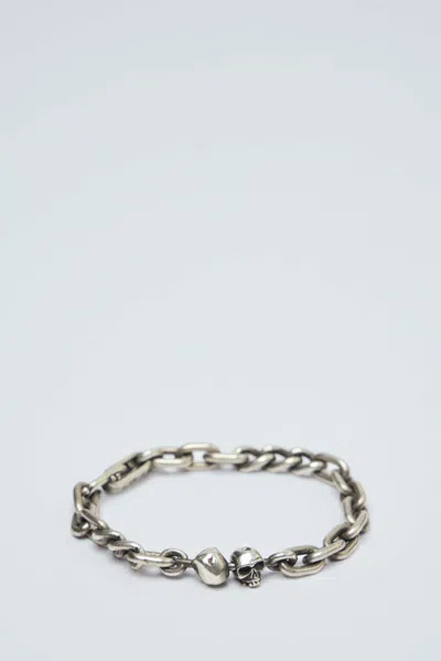 Werkstatt:münchen Bracelet Two Skulls In Metallic