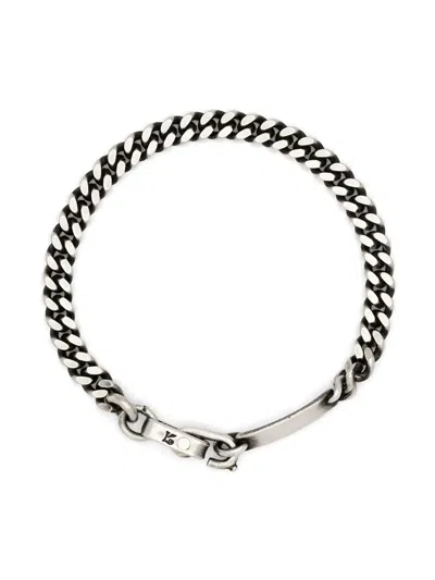 Werkstatt:münchen Oxidiertes Panzerkettenarmband In Metallic