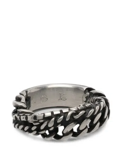 Werkstatt:münchen Curb-chain Ring In Metallic