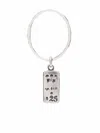 Werkstatt:münchen Engraved Hammered Keyring In Silber