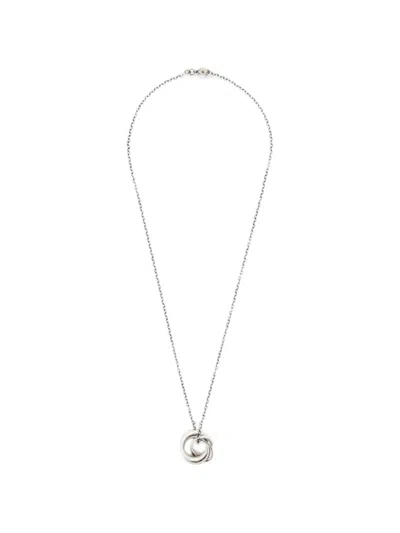Werkstatt:münchen Four Rings Necklace In Metallic