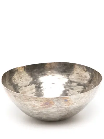 Werkstatt:münchen Hammered-effect Silver Bowl (16cm) In Silber