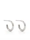 Werkstatt:münchen Hammered-finish Hoop Earrings In Silber