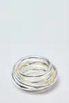 Werkstatt:münchen Hammered Wound Ring In Metallic