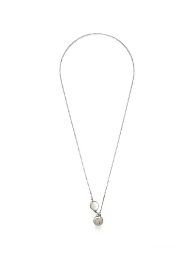 Werkstatt:münchen Hidden Plate Necklace In Silver