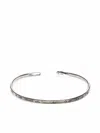 Werkstatt:münchen Indented Open Cuff In Silber