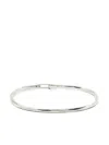 Werkstatt:münchen M2640 Hammered-effect Silver Bangle In Silber
