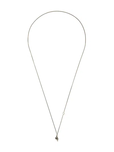 Werkstatt:münchen Mini Eagle Wing Chain Necklace In Metallic