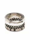 Werkstatt:münchen Multi Stacked Ring In Silber