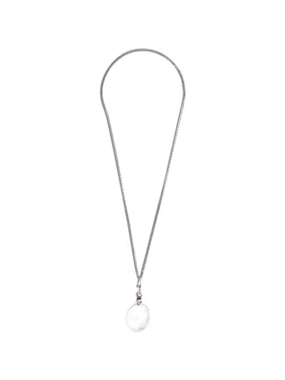 Werkstatt:münchen Multi-chain Ring-pendant Necklace In Metallic