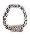Werkstatt:münchen Palm Cable-link Chain Detailing Bracelet In Silver