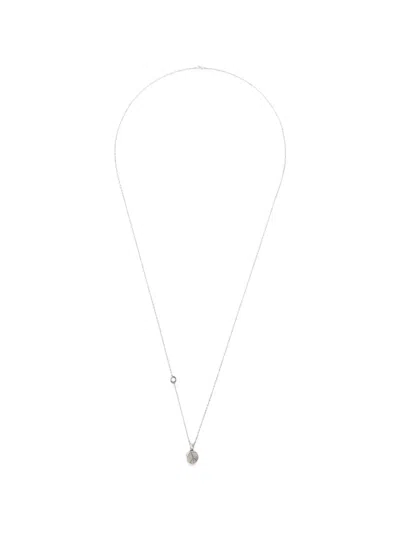 Werkstatt:münchen Peace-sign Pendant Necklace In White