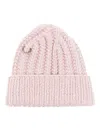 Werkstatt:münchen Ring-detail Ribbed Beanie In Pink