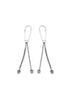 Werkstatt:münchen Safety-pin Chain Earrings In Metallic