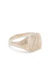 Werkstatt:münchen Scratched Sterling-silver Signet Ring In Silver