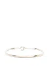 Werkstatt:münchen Side Hook Twisted Bangle In Metallic
