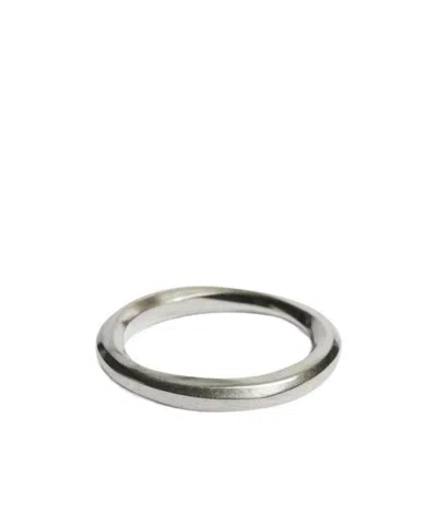 Werkstatt:münchen Silver Plated Band In Gray