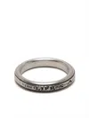 Werkstatt:münchen Slogan-engraved Ring In Silver