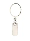 Werkstatt:münchen Sterling Silver Dog Tag Keyring In Silber