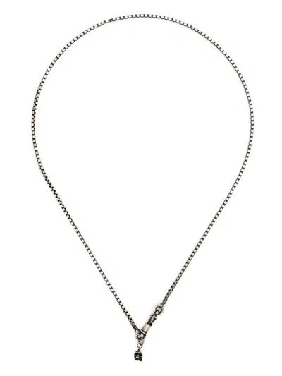 Werkstatt:münchen Symbol Skull-charm Necklace In Metallic