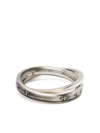 Werkstatt:münchen Silver Interlinked Band Ring In Metallic