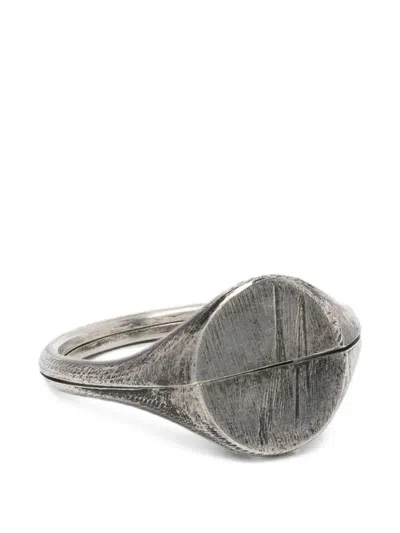 Werkstatt:münchen Unity Signet Rings (set Of Two) In Silver