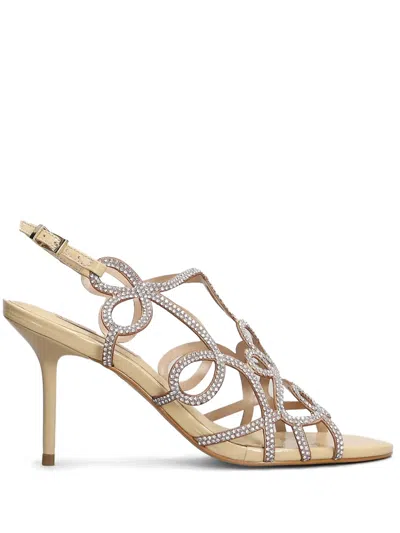 Werner 90mm Crystal-embellished Sandals In Powder