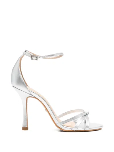 Werner Knotted Strap Sandals In Silver