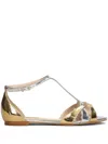 Werner Metallic-effect Sandals In Silver