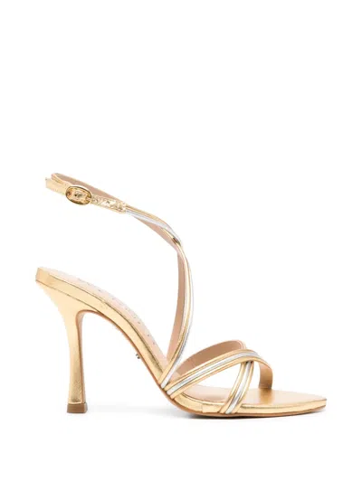 Werner Strappy Heeled Sandals In Gold
