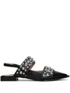 Werner Stud-embellished Ballet Flats In Black