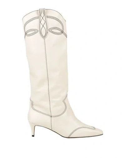 Werner Woman Boot Cream Size 7 Leather In Multi