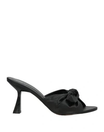 Werner Woman Sandals Black Size 10 Leather