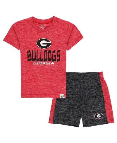 Wes & Willy Babies' 2-piece Toddler Georgia Bulldogs Cloudy Yarn T-shirt And Shorts Set In Multi