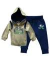 Wes & Willy Baby Boys And Girls Notre Dame Fighting Irish Color Block Pullover Hoodie And Sweatpants Set In Black
