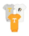 Wes & Willy Baby Boys And Girls Tennessee Volunteers 3-pack Bodysuit Set In Orange