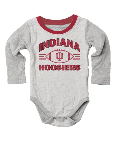 Wes & Willy Baby Boys And Girls  Heather Gray Indiana Hoosiers Jie Jie Hopper Set